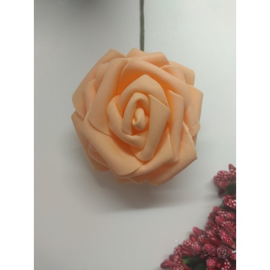 Цветы из фоамирана на проволоке 7 см цв. оранжевый, цена за 1 шт